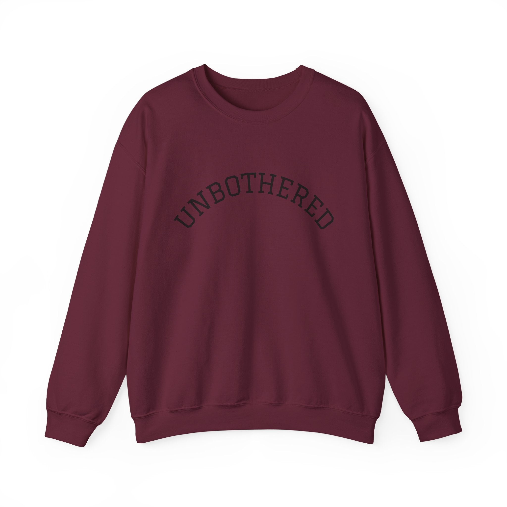Unbothered Sweatshirt — Minimal Arch Logo Crewneck