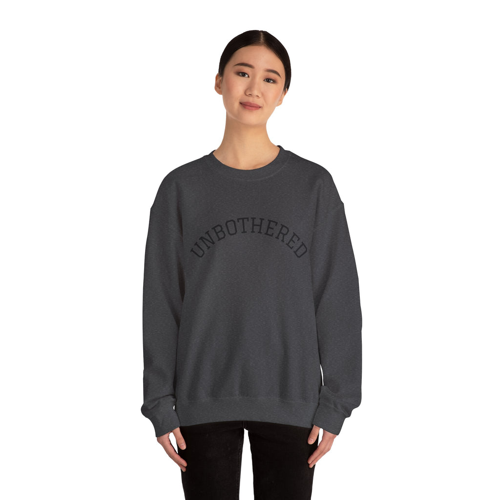 Unbothered Sweatshirt — Minimal Arch Logo Crewneck