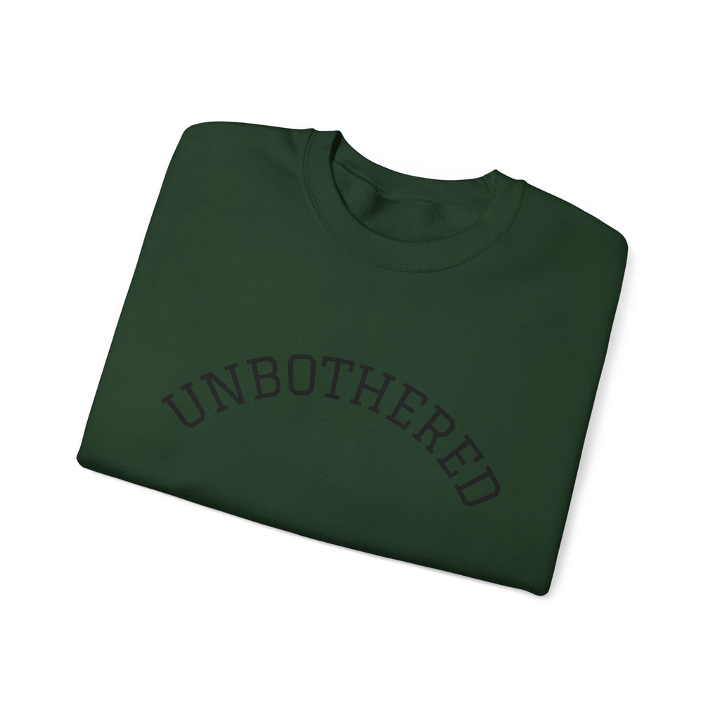 Unbothered Sweatshirt — Minimal Arch Logo Crewneck