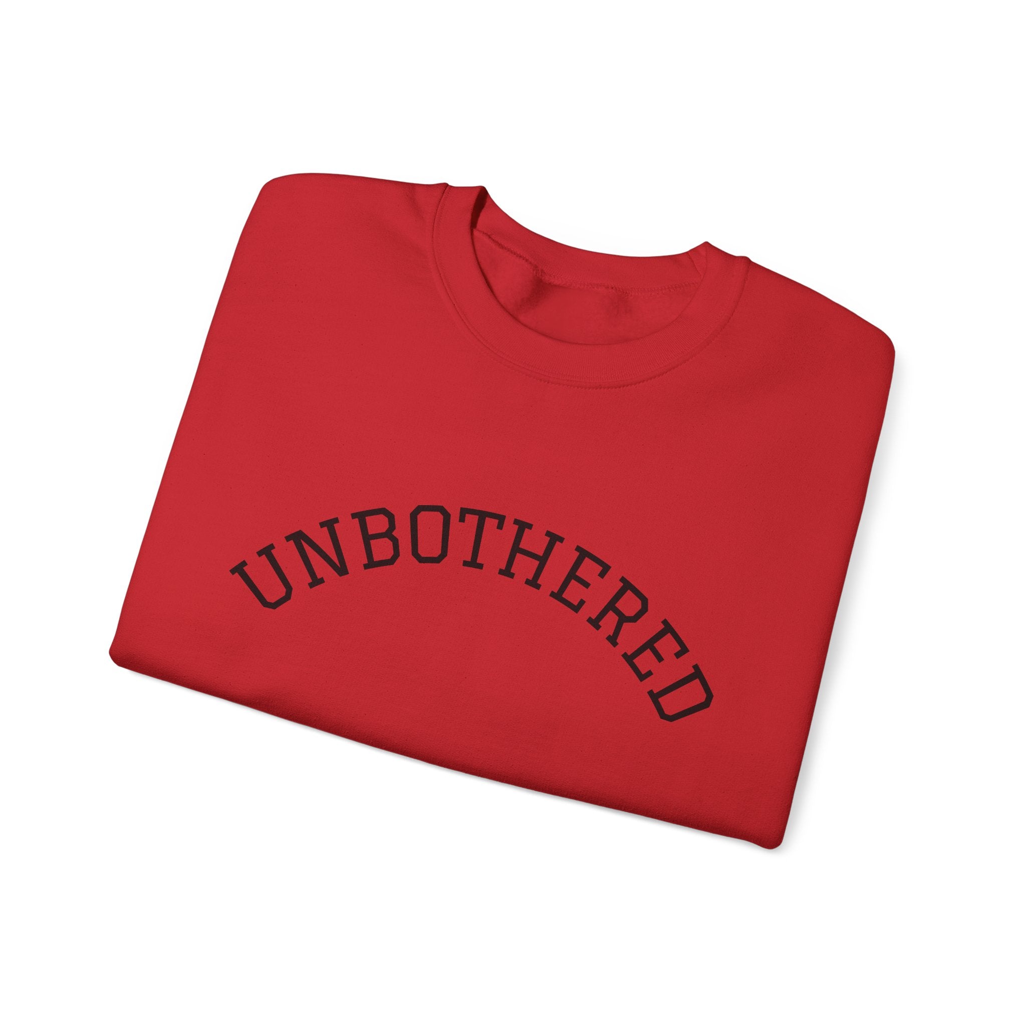 Unbothered Sweatshirt — Minimal Arch Logo Crewneck
