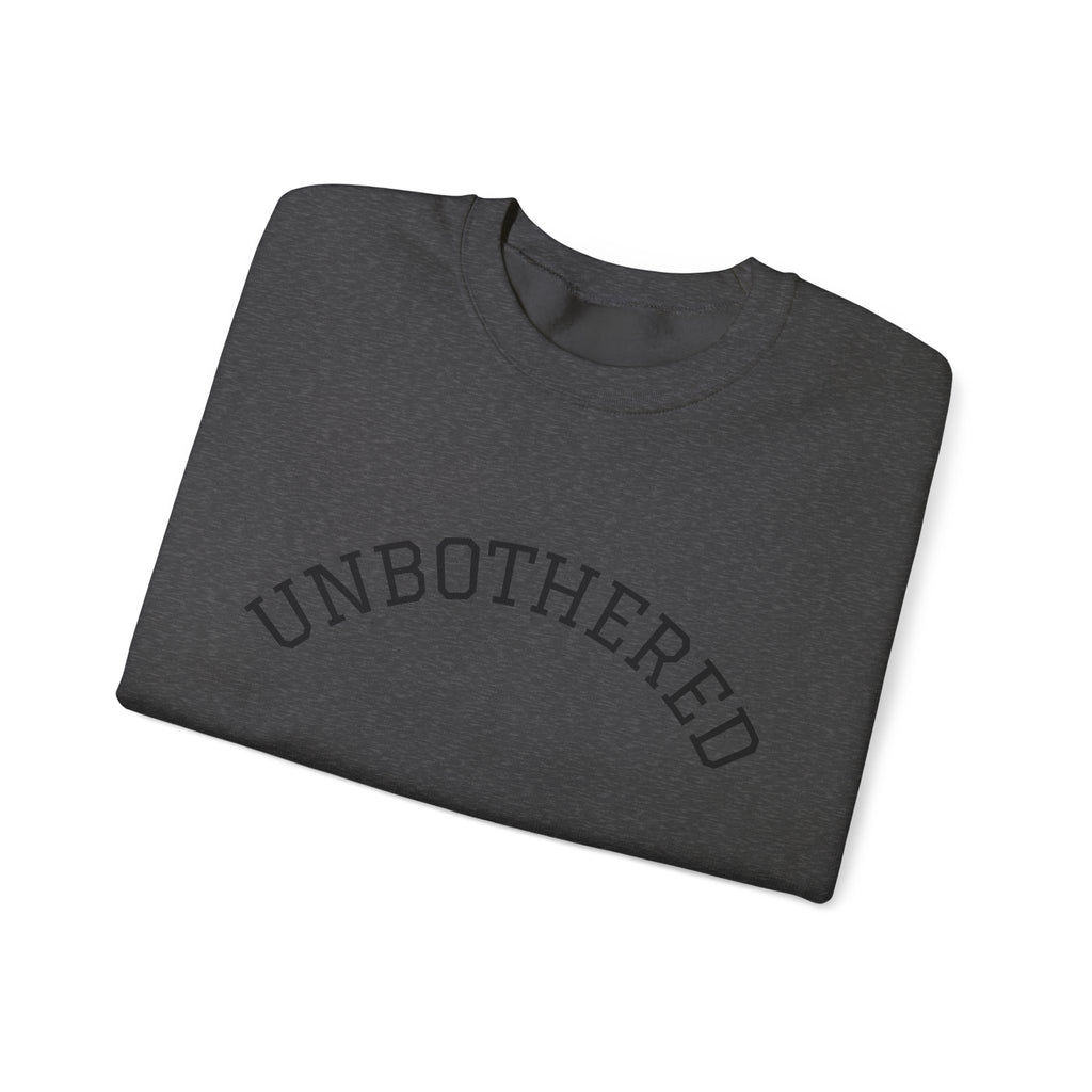 Unbothered Sweatshirt — Minimal Arch Logo Crewneck