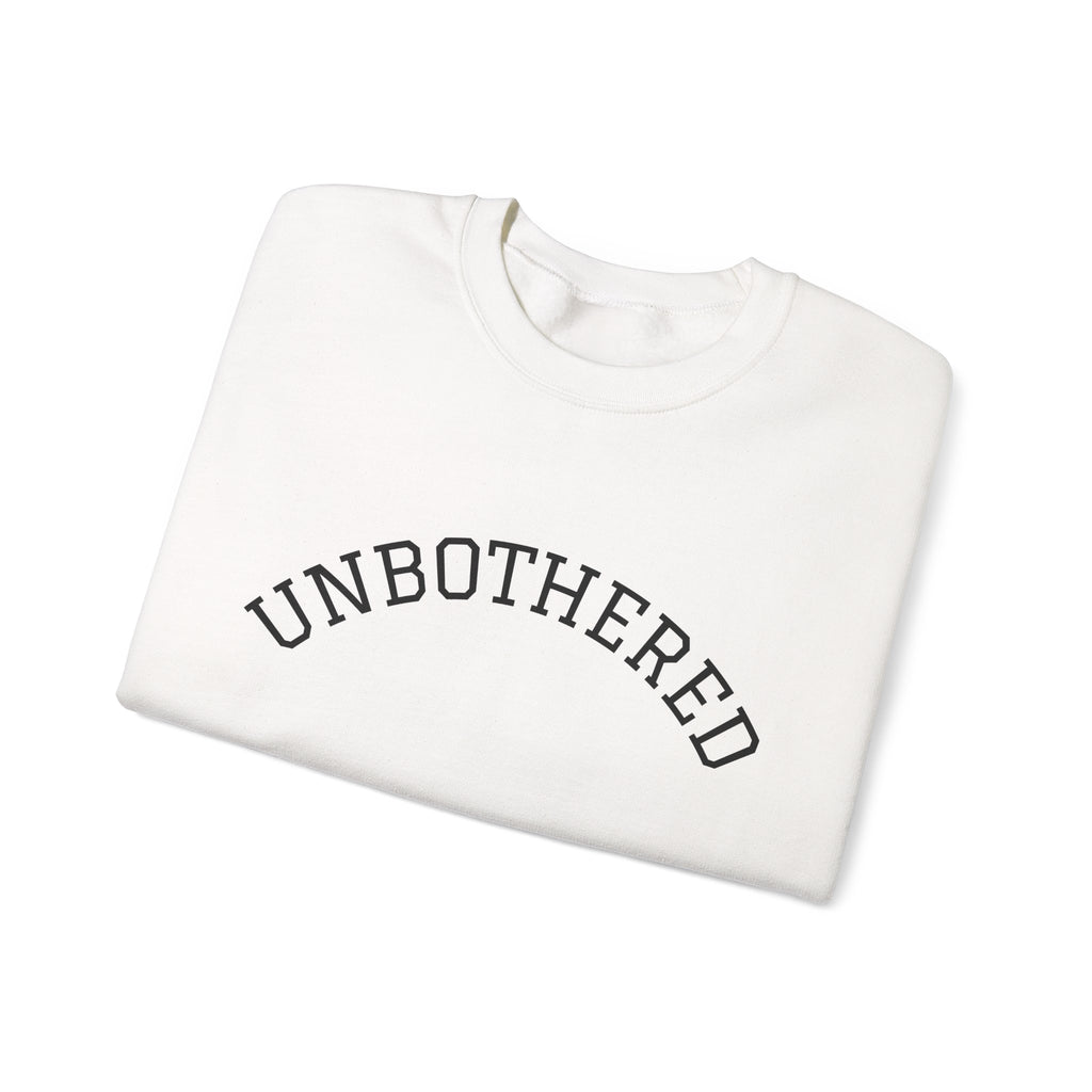 Unbothered Sweatshirt — Minimal Arch Logo Crewneck