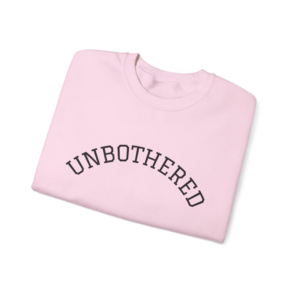 Unbothered Sweatshirt — Minimal Arch Logo Crewneck