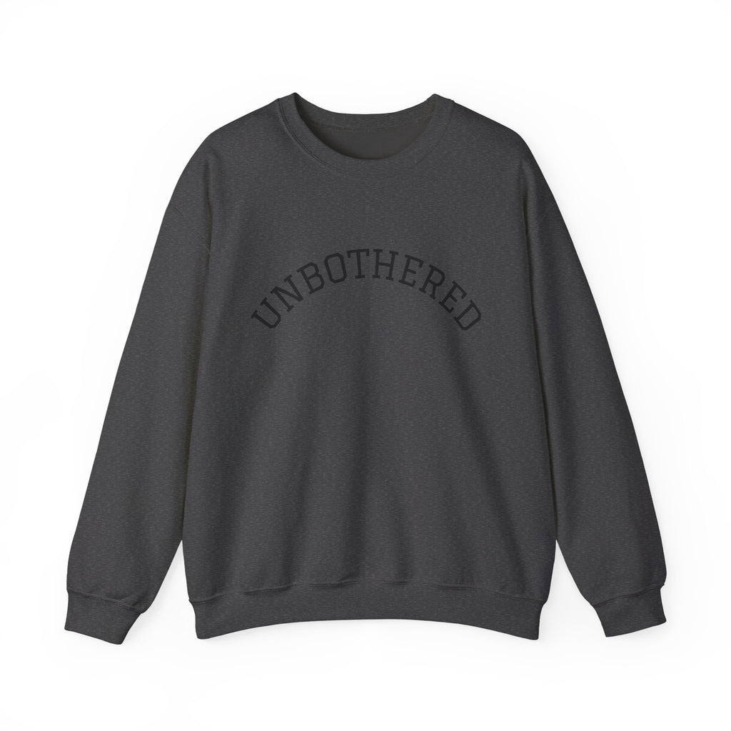 Unbothered Sweatshirt — Minimal Arch Logo Crewneck