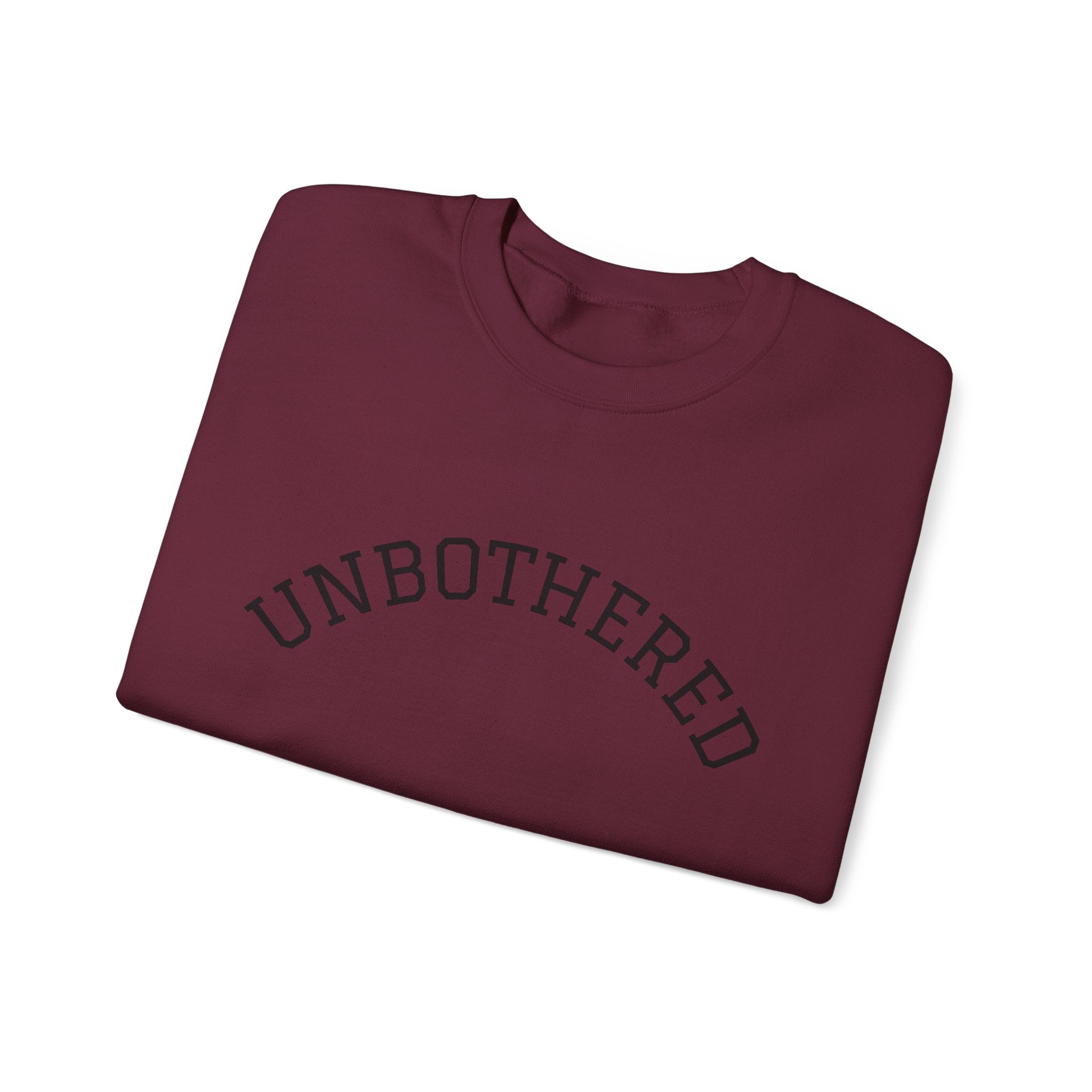 Unbothered Sweatshirt — Minimal Arch Logo Crewneck